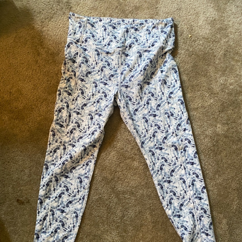 ZYIA Blue and White Athletic Leggings